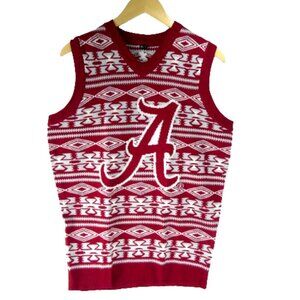 New Alabama Crimson Tide Crimson Ugly Sweater Vest S Forever Collectibles